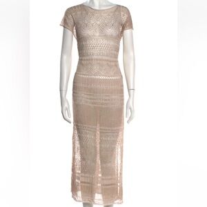 faliero sarti Elegant Lace Maxi Dress or swim cover